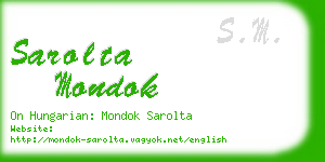 sarolta mondok business card